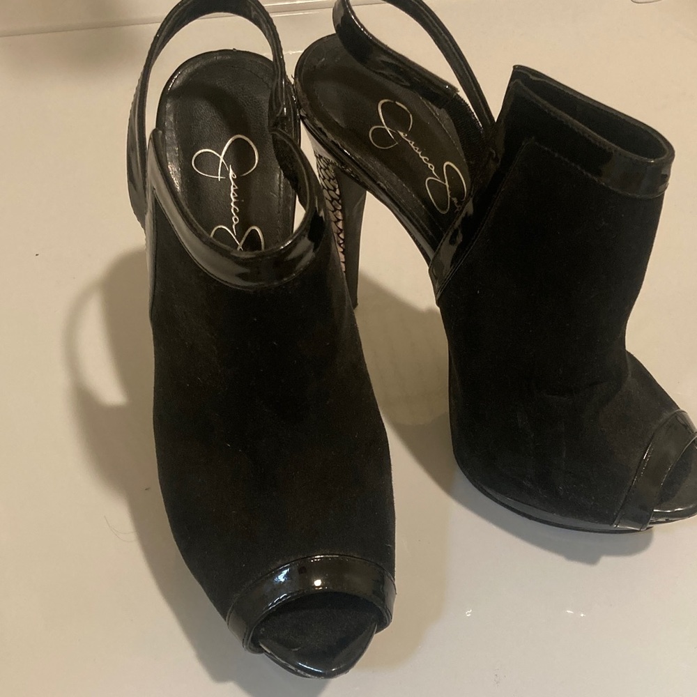 Jessica Simpson Black Slingback Heels Final Sale